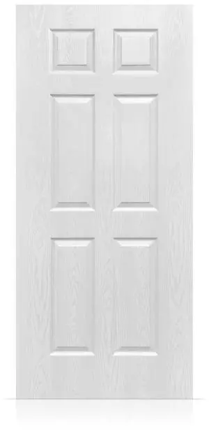 30 in. x 80 in. White Texture 6 Panel Hollow Core Composite Interior Door Slab 30 in. x 80 in. White Texture 6 Panel Hollow Core Composite Interior Door Slab
