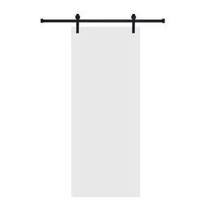 18Double Modern flat panel 23 in. x 84 in. MDF White Barn Sliding Door With Hardware kit 18Double Modern flat panel 23 in. x 84 in. MDF White Barn Sliding Door With Hardware kit