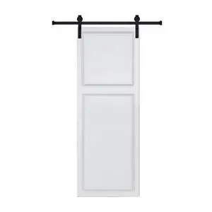 2-Panel Cottage style door 3/4" thick 15 in. x 84 in. MDF White Barn Sliding Door With Hardware kit 2-Panel Cottage style door 3/4" thick 15 in. x 84 in. MDF White Barn Sliding Door With Hardware kit