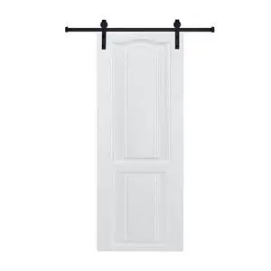 CNC crafted modern door 3/4" thick 42 in. x 84 in. MDF White Barn Sliding Door With Hardware kit CNC crafted modern door 3/4" thick 42 in. x 84 in. MDF White Barn Sliding Door With Hardware kit