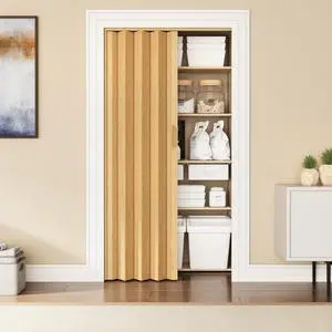 Studio Series 48" W PVC Foldable Accordion Doors, Gold Studio Series 48" W PVC Foldable Accordion Doors, Gold