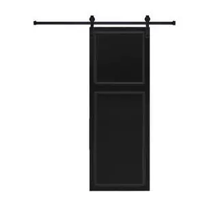 Modern 2 panel 80 in.X29 in. MDF black walnut Barn Sliding Door With Hardware kit Modern 2 panel 80 in.X29 in. MDF black walnut Barn Sliding Door With Hardware kit