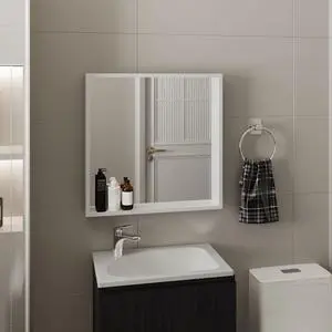 Dakota Medicine Cabinet with Mirror and Storage, Wall-Mounted Mordern Bathroom Organizer Dakota Medicine Cabinet with Mirror and Storage, Wall-Mounted Mordern Bathroom Organizer