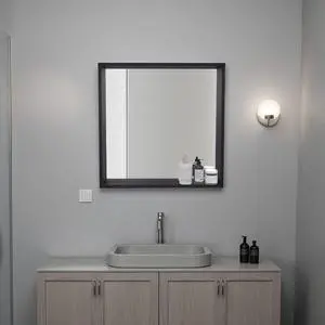 Plains Medicine Cabinet 23.6" H, 1 Shelf, 1 Mirror, Black Wengue - Bathroom Plains Medicine Cabinet 23.6" H, 1 Shelf, 1 Mirror, Black Wengue - Bathroom