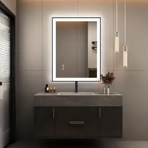 LED Bathroom Mirror 28 x 20 Inches with Front and Backlit,Anti-Fog,3 Colors and Dimmable Light,Tempered Glass LED Bathroom Mirror 28 x 20 Inches with Front and Backlit,Anti-Fog,3 Colors and Dimmable Light,Tempered Glass