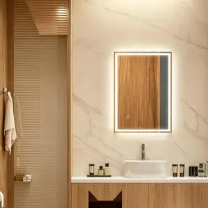 Modern Lighted Makeup Mirror,Wall-mounted Design Bathroom Vanity Mirror,LED Mirror(Only Mirror) Modern Lighted Makeup Mirror,Wall-mounted Design Bathroom Vanity Mirror,LED Mirror(Only Mirror)