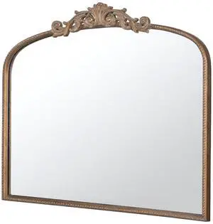 40" x 31" Classic Design Gold Arch Mirror and Baroque Inspired Frame for Living Room Bathrrom Enterway Console 40" x 31" Classic Design Gold Arch Mirror and Baroque Inspired Frame for Living Room Bathrrom Enterway Console