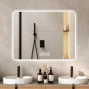 28*36 Inch Bathroom Mirror with Led Lights Front and Backlit, Anti-Fog Lighted Vanity Mirrors for Wall Mounted, 3 Colors and 5 level Dimmable, Horizontal/Vertical 28*36 Inch Bathroom Mirror with Led Lights Front and Backlit, Anti-Fog Lighted Vanity Mirrors for Wall Mounted, 3 Colors and 5 level Dimmable, Horizontal/Vertical