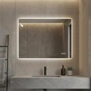 24*32 Inch Bathroom Mirror with Led Lights Front and Backlit, Anti-Fog Lighted Vanity Mirrors for Wall Mounted, 3 Colors and 5 level Dimmable, Horizontal/Vertical 24*32 Inch Bathroom Mirror with Led Lights Front and Backlit, Anti-Fog Lighted Vanity Mirrors for Wall Mounted, 3 Colors and 5 level Dimmable, Horizontal/Vertical