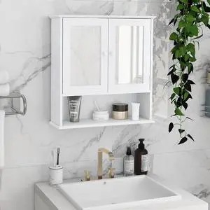 Bathroom Wall Cabinet with Doule Mirror Doors and Shelvs Bathroom Wall Cabinet with Doule Mirror Doors and Shelvs