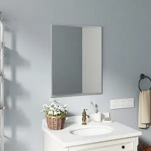 Revamp Your Bathroom with This Compact Yet Stunning 24-inch Aluminum Silver Mirror! Revamp Your Bathroom with This Compact Yet Stunning 24-inch Aluminum Silver Mirror!