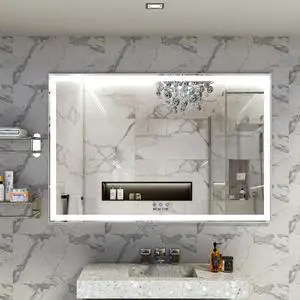 60x40 inch Oversized LED Bathroom Mirror Wall Mounted Mirror with 3 Color Modes Aluminum Frame Large Wall Mirror for Bathroom 60x40 inch Oversized LED Bathroom Mirror Wall Mounted Mirror with 3 Color Modes Aluminum Frame Large Wall Mirror for Bathroom