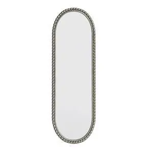 Iron Art Oval Retro Mirror, Antique Effect,Wall Hanging,Suitable For Living Room,Bedroom, Entrance (Silver) Iron Art Oval Retro Mirror, Antique Effect,Wall Hanging,Suitable For Living Room,Bedroom, Entrance (Silver)
