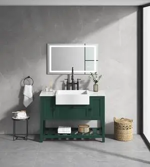 LED Bathroom Mirror 40 "x 32" with Front and Backlight, Dimmable Wall Mirrors with Anti-Fog, Memory, 3 Colors, LED Vanity Mirror LED Bathroom Mirror 40 "x 32" with Front and Backlight, Dimmable Wall Mirrors with Anti-Fog, Memory, 3 Colors, LED Vanity Mirror