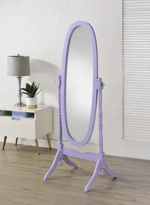 Traditional Queen Anna Style Wood Floor Cheval Mirror, Purple Finish Traditional Queen Anna Style Wood Floor Cheval Mirror, Purple Finish