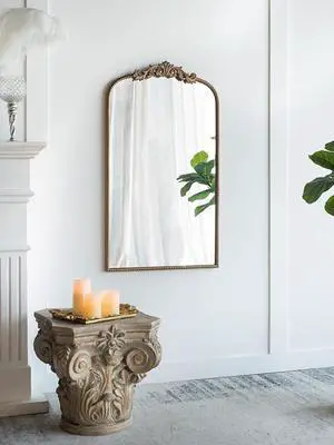 24" x 42" Gold Arch Mirror, Baroque Inspired Wall Decor for Bathroom Bedroom Living Room 24" x 42" Gold Arch Mirror, Baroque Inspired Wall Decor for Bathroom Bedroom Living Room
