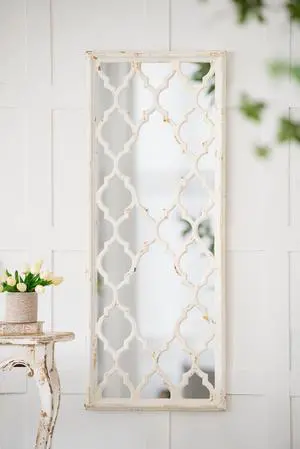 24" x 60" Distressed White Floor Mirror, Full Body Mirror for Bathroom Bedroom Living Room 24" x 60" Distressed White Floor Mirror, Full Body Mirror for Bathroom Bedroom Living Room