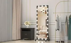 Hollywood Full Length Mirror with Lights Full Body Vanity Mirror with 3 Color Modes Lighted Standing Floor Mirror for Dressing Room Bedroom Wall Mounted Touch Control Black 63x24inch Hollywood Full Length Mirror with Lights Full Body Vanity Mirror with 3 Color Modes Lighted Standing Floor Mirror for Dressing Room Bedroom Wall Mounted Touch Control Black 63x24inch
