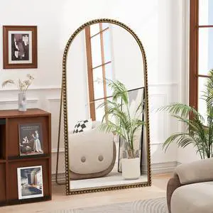 Iron Arch Retro Full Length Mirror With Supporting Feet, For Living Room, Bedroom (Gold) Iron Arch Retro Full Length Mirror With Supporting Feet, For Living Room, Bedroom (Gold)