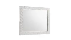 Blanca Modern Style Mirror Made with Wood in White Blanca Modern Style Mirror Made with Wood in White