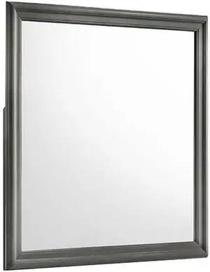 Blaze Modern Style Mirror Made with Wood in Metallic Gray(Only Mirror) Blaze Modern Style Mirror Made with Wood in Metallic Gray(Only Mirror)