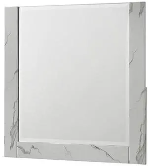 Mist Mirror White Two-Tone High-Gloss Marble & Lacquer Frame with Oversized Reflective Surface(INCLUDES MIRROR ONLY) Mist Mirror White Two-Tone High-Gloss Marble & Lacquer Frame with Oversized Reflective Surface(INCLUDES MIRROR ONLY)