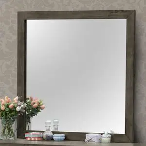 Chic Transitional Gray Wall Mirror Chic Transitional Gray Wall Mirror