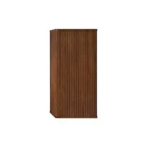 CC0414S305 Striped Walnut Bathroom Floating Side Cabinet, Wall-mounted Storage Cabinet for Small Spaces, Pre-assembled CC0414S305 Striped Walnut Bathroom Floating Side Cabinet, Wall-mounted Storage Cabinet for Small Spaces, Pre-assembled