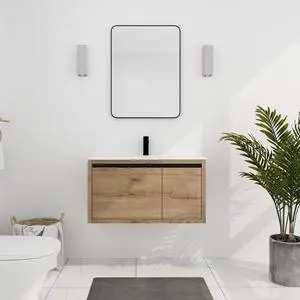 36 Inch Wall Mounted Bathroom Vanity With Gel Sink 36 Inch Wall Mounted Bathroom Vanity With Gel Sink