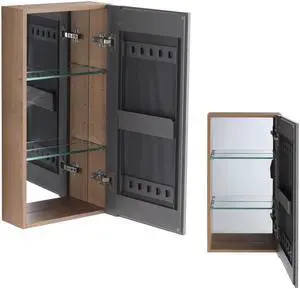 14'' Bathroom Mirror Cabinet with Storage,Wall Mounted Medicine Cabinet with Mirror Door,Adjustable Glass Shelves,Plywood(MC901DIMO) 14'' Bathroom Mirror Cabinet with Storage,Wall Mounted Medicine Cabinet with Mirror Door,Adjustable Glass Shelves,Plywood(MC901DIMO)