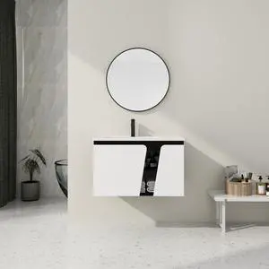 32' Floating Wall-Mounted Bathroom Vanity With Single Sink,& Soft-Close Cabinet Door 32' Floating Wall-Mounted Bathroom Vanity With Single Sink,& Soft-Close Cabinet Door
