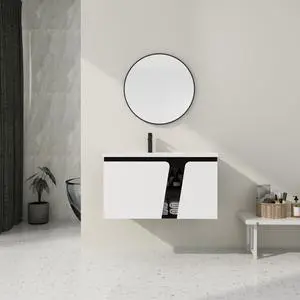 36'' Floating Wall-Mounted Bathroom Vanity With Ceramic Basin & Soft-Close Cabinet Door 36'' Floating Wall-Mounted Bathroom Vanity With Ceramic Basin & Soft-Close Cabinet Door