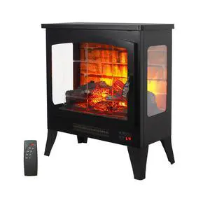 21 Inchthree-Sided Freestanding Electric Fireplace Stove Heater With 3D Flame Effect With Remote Control 21 Inchthree-Sided Freestanding Electric Fireplace Stove Heater With 3D Flame Effect With Remote Control