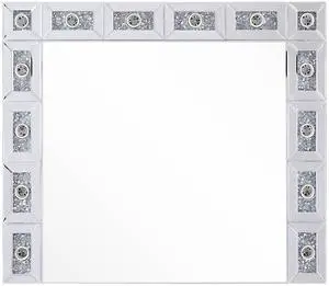 Noralie Mirrored & Faux Diamonds Accent Mirror (Assembled) Noralie Mirrored & Faux Diamonds Accent Mirror (Assembled)