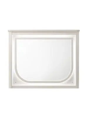 Laveda Pearl White Finish Mirror w/LED Laveda Pearl White Finish Mirror w/LED