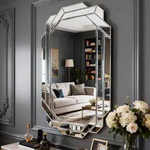 Large Wall Mirror for Decor, Horizontal or Vertical Frameless Beveled Edge Mirror, Full Length Wall Mirror for Living Room, Bathroom, Bedroom, Hallway, Dining Room(35.8'' x 23.8'') Large Wall Mirror for Decor, Horizontal or Vertical Frameless Beveled Edge Mirror, Full Length Wall Mirror for Living Room, Bathroom, Bedroom, Hallway, Dining Room(35.8'' x 23.8'')