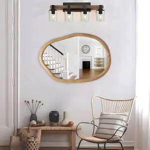 Irregular Wall Mirror Decorative, Asymmetrical Mirror for Wall Decor, Wavy Accent Mirrors for Living Room Bathroom Bedroom Entryway, Abstract Irregular Shape Curvy Mirror, 32"x22" Irregular Wall Mirror Decorative, Asymmetrical Mirror for Wall Decor, Wavy Accent Mirrors for Living Room Bathroom Bedroom Entryway, Abstract Irregular Shape Curvy Mirror, 32"x22"