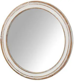 31.5 inches Round Wall Mirror for Bathroom Vanity, Wooden Farmhouse Circle Mirrors for Bedroom, Entryway, Living Room, Kithen Whitewash Edge Decorative Mirror for Home, Office 31.5 inches Round Wall Mirror for Bathroom Vanity, Wooden Farmhouse Circle Mirrors for Bedroom, Entryway, Living Room, Kithen Whitewash Edge Decorative Mirror for Home, Office
