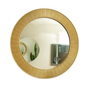 31'' Cyclis Mirror, Thick Gold Frame PU Art Decorative Mirror, Three Color Temperatures are Available, Suitable for Bathroom, Bedroom, Living Room, Corridor, Entryway, etc. 31'' Cyclis Mirror, Thick Gold Frame PU Art Decorative Mirror, Three Color Temperatures are Available, Suitable for Bathroom, Bedroom, Living Room, Corridor, Entryway, etc.