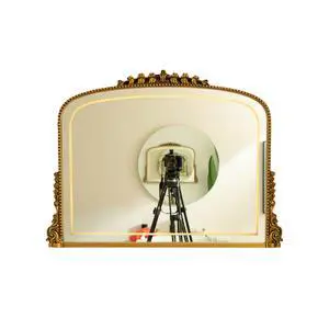 35'' Velora Mirror, Exquisite Retro-style Irregular PU Art Decorative Mirror, Three Color Temperatures are Available, Suitable for Bathroom, Bedroom, Living Room, Corridor, Entryway, etc. 35'' Velora Mirror, Exquisite Retro-style Irregular PU Art Decorative Mirror, Three Color Temperatures are Available, Suitable for Bathroom, Bedroom, Living Room, Corridor, Entryway, etc.