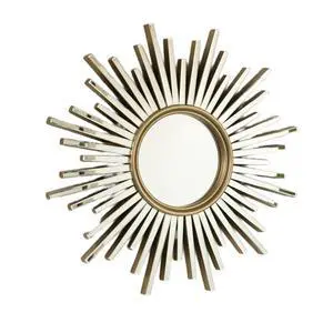 33'' Gemme Mirror, Luxury Style PU Sunburst-shaped Art Decorative Mirror, Suitable for Bathroom, Bedroom, Living Room, Corridor, Entryway, etc. 33'' Gemme Mirror, Luxury Style PU Sunburst-shaped Art Decorative Mirror, Suitable for Bathroom, Bedroom, Living Room, Corridor, Entryway, etc.