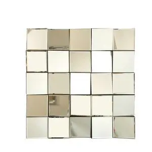 24'' Plash Mirror, 3D Square Splicing Artistic PU Material Decorative Mirror, Suitable for Bathroom, Bedroom, Living Room, Corridor, Entryway, etc. 24'' Plash Mirror, 3D Square Splicing Artistic PU Material Decorative Mirror, Suitable for Bathroom, Bedroom, Living Room, Corridor, Entryway, etc.