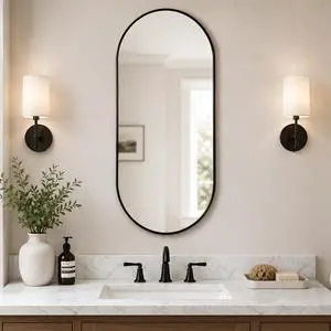 BLACK PVC frame mirror 16X36 INCH BLACK PVC frame mirror 16X36 INCH