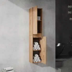 12" Bathroom Side Cabinet, 2-Soft Close Doors, Float Mounting Design, 12*2(KD-Packing) 12" Bathroom Side Cabinet, 2-Soft Close Doors, Float Mounting Design, 12*2(KD-Packing)
