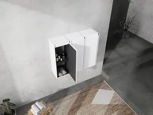 12" Bathroom Side Cabinet, 3-Soft Close Doors, Float Mounting Design, 12*3(KD-Packing) 12" Bathroom Side Cabinet, 3-Soft Close Doors, Float Mounting Design, 12*3(KD-Packing)
