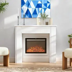 1Pcs Fireplace Mantel, Freestanding Fireplace Surround With Leg For Electric Fireplaces 1Pcs Fireplace Mantel, Freestanding Fireplace Surround With Leg For Electric Fireplaces