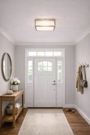 10-inches Brushed Nickel integrated Led Flush Mount Light 10-inches Brushed Nickel integrated Led Flush Mount Light