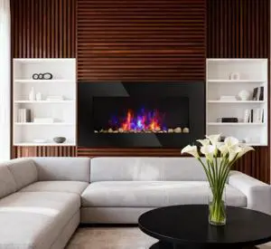 7 Color Background Light Wall Fireplace,Electric Wall-Mounted Fireplace With Flame Effect 7 Color Background Light Wall Fireplace,Electric Wall-Mounted Fireplace With Flame Effect