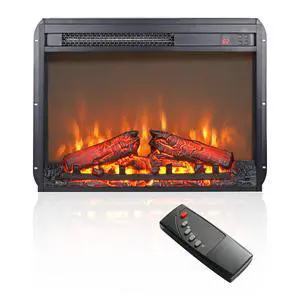 23 Inch Electric Fireplace Insert, Ultra Thin Heater With Log Set & Realistic Flame, Remote Control With Timer, Overheating Protection 23 Inch Electric Fireplace Insert, Ultra Thin Heater With Log Set & Realistic Flame, Remote Control With Timer, Overheating Protection