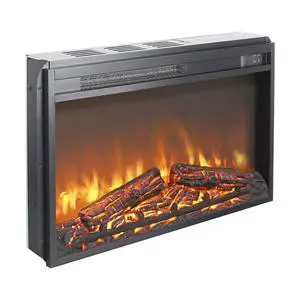 26 Inch Electric Fireplace Insert, Ultra Thin Heater With Log Set & Realistic Flame, Remote Control With Timer, Overheating Protection 26 Inch Electric Fireplace Insert, Ultra Thin Heater With Log Set & Realistic Flame, Remote Control With Timer, Overheating Protection